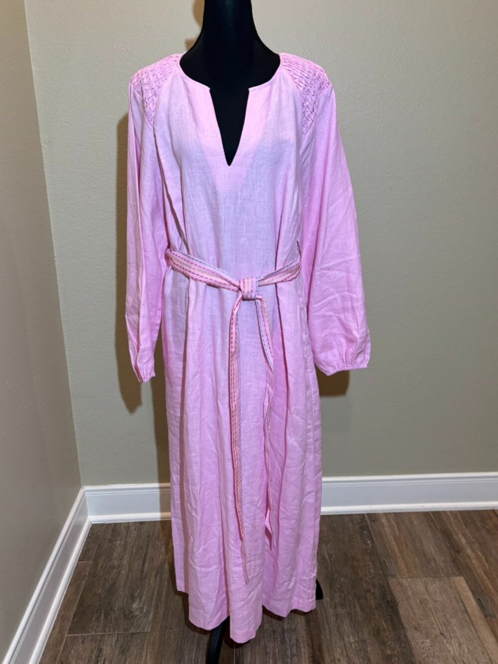 NWT Boden Pink Belted Maxi Dress Size 14R